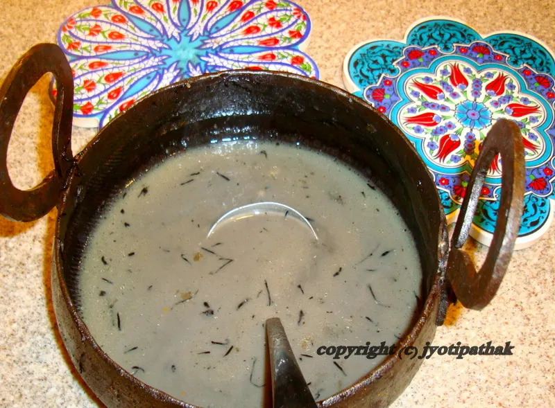 The traditional Nepali way of cooking the Maas ko Daal in heavy iron pan by slow simmering. These daals takes longer time to cook, but for faster cooking, a pressure cooker will help to speed up the process.