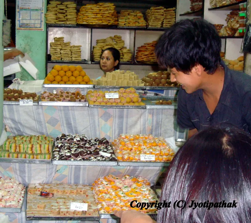 Watching, asking questions, and observing inside the local traditional sweet shop (Mithai Pasal) - a century-old way of life-style still continuing inside....