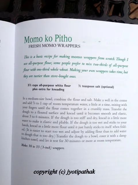 Fresh Momo wrappers recipe - The Taste of Nepal Cookbook - Page 277 under Dumplings