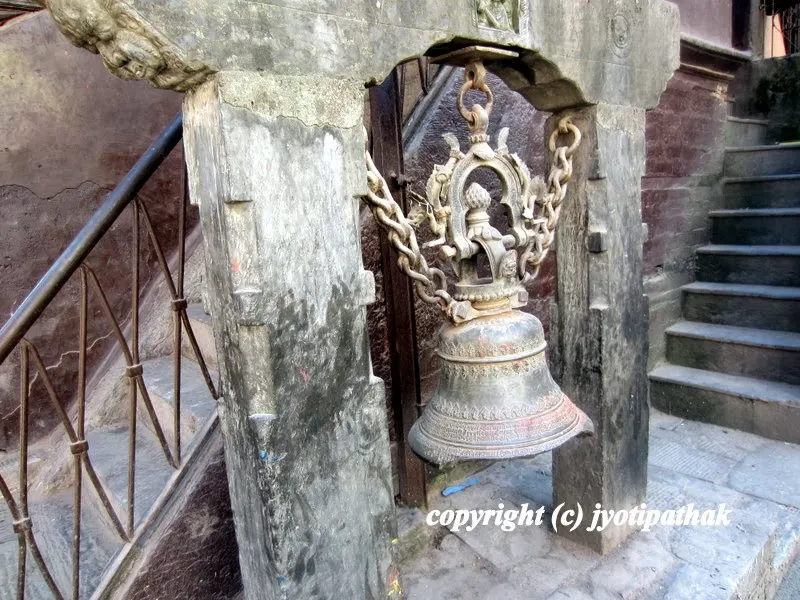 Image of an antique Nepali temple bell