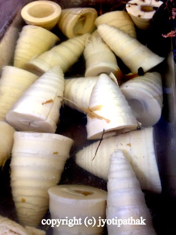 Bamboo Shoots, Potatoes, and Black-Eyed Peas Medley (Taamaa-Alu-Bodi ko Tarkaari)