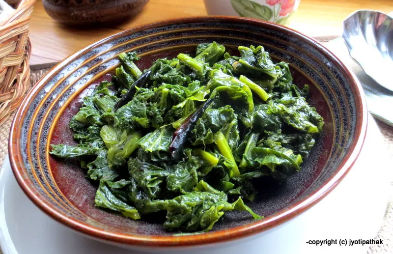 Ready to serve mustard greens
